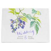 Botanische kunst paarse bruiloft grote geschenk ta large cadeautasje (Voorkant)