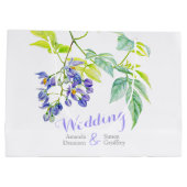 Botanische kunst paarse bruiloft grote geschenk ta large cadeautasje (Achterkant)