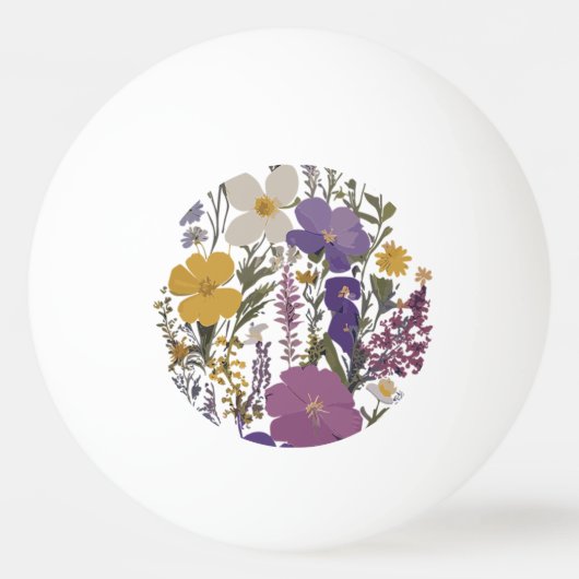 Botanische kunst pingpongbal (Voorkant)
