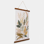 Botanische kunst Print Hangend Wandkleed (Gebogen)