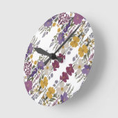 Botanische kunst ronde klok (Hoek)