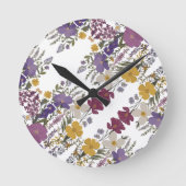 Botanische kunst ronde klok (Voorkant)