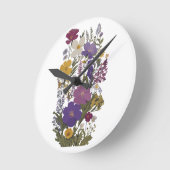 Botanische kunst ronde klok (Hoek)