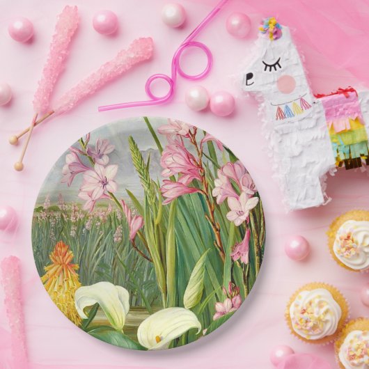 Botanische kunst: Schoonheid van de moeras Papieren Bordje (Feest)