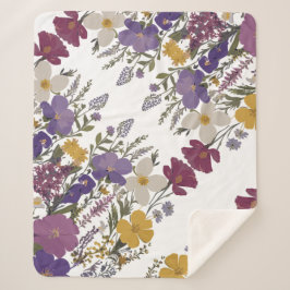 Botanische kunst sherpa deken