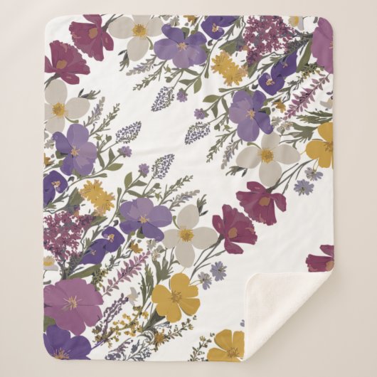 Botanische kunst sherpa deken (Voorkant)