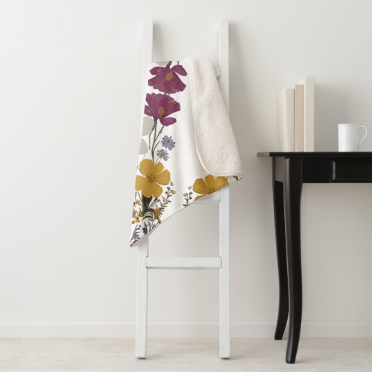 Botanische kunst sherpa deken (In situ)