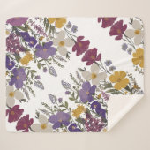 Botanische kunst sherpa deken (Voorkant (horizontaal))