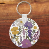 Botanische kunst sleutelhanger (Voorkant)