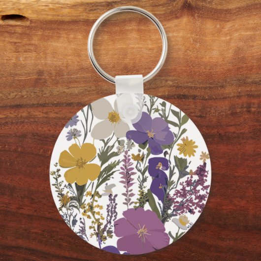 Botanische kunst sleutelhanger (Voorkant)