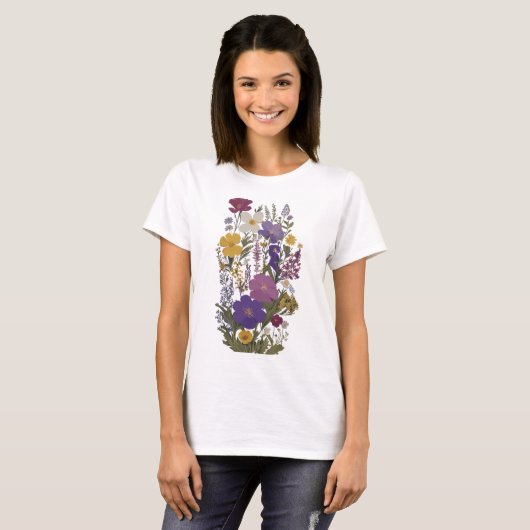 Botanische kunst t-shirt (Voorkant volledig)