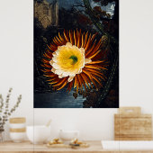 Botanische kunst tempel van Flora nacht blazen Cer Poster (Keuken)