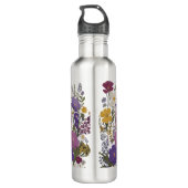 Botanische kunst waterfles  (Achterkant)