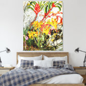  botanische kunst, West-Australische bloemen Canvas Afdruk (Insitu (Slaapkamer))