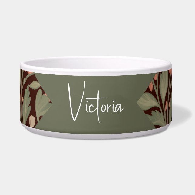  botanische kunsten en ambachtelijke keramische ho voerbakje (Voorkant)