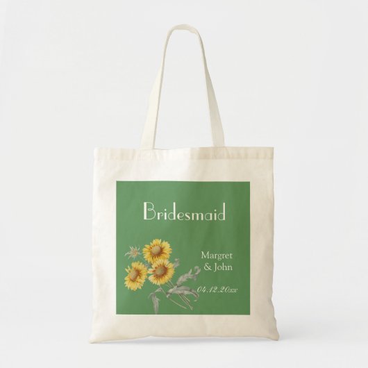  botanische kunstgele zonnebloemen tote bag (Voorkant)