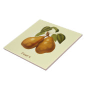 Botanische kunstkeramische tegel voor peren tegeltje (Zijkant)