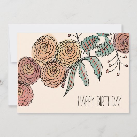 Botanische kunstkunst met armkleuring kaart (Voorkant)