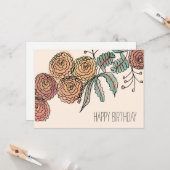 Botanische kunstkunst met armkleuring kaart (Voorkant / Achterkant in situ)