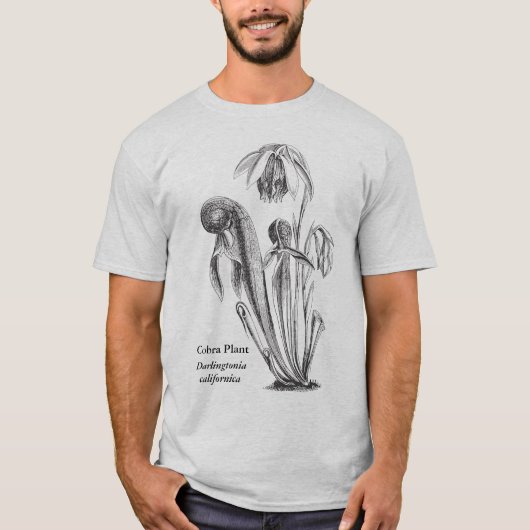 Botanische kunstkunst van kobra-Plant T-shirt (Voorkant)
