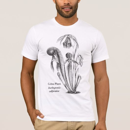 Botanische kunstkunst van kobra-Plant T-shirt (Voorkant)