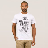 Botanische kunstkunst van kobra-Plant T-shirt (Voorkant volledig)