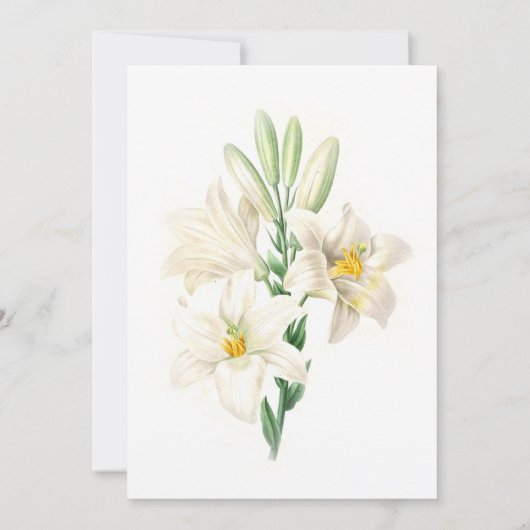  botanische kunstwitte lulenbruiloft kaart (Achterkant)