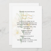  botanische kunstwitte lulenbruiloft kaart (Voorkant / Achterkant)