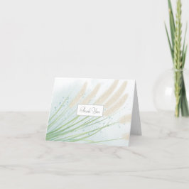 Botanische kustbruiloft bedankkaart