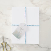 Botanische kustbruiloft cadeaulabel (Met Touw)