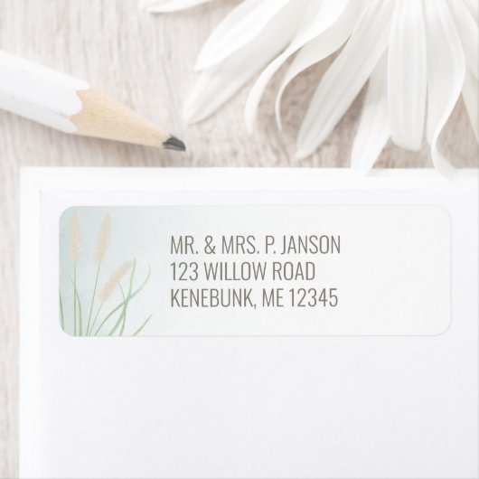 Botanische kustbruiloft etiket (Insitu)