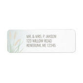 Botanische kustbruiloft etiket (Voorkant)