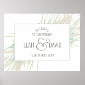 Botanische kustbruiloft poster (Voorkant)