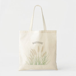 Botanische kustbruiloft tote bag
