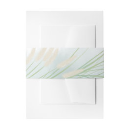 Botanische kustbruiloft uitnodigingen wikkel