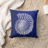 botanische kuststrook Blauwe zeebodem Kussen (Deken)