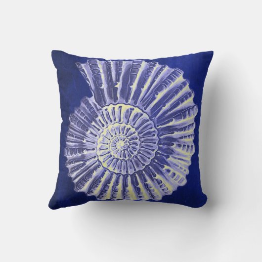 botanische kuststrook Blauwe zeebodem Kussen (Achterkant)