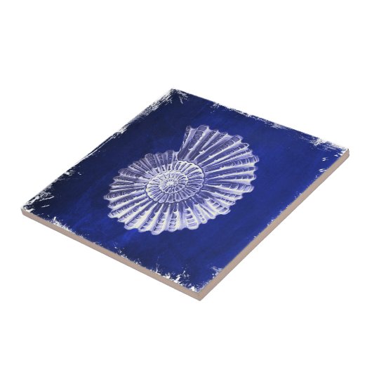  botanische kuststrook Blauwe zeebodem Tegeltje (Zijkant)