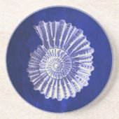 botanische kuststrook Blauwe zeebodem Zandsteen Onderzetter (Voorkant)