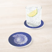  botanische kuststrook Blauwe zeebodem Zandsteen Onderzetter (Zijkant)