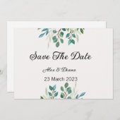 Botanische kwadratuur van Greenery, behalve de dat Feestdagenkaart (Voorkant / Achterkant)