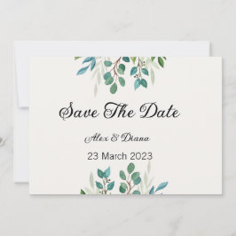 Botanische kwadratuur van Greenery, behalve de dat Feestdagenkaart