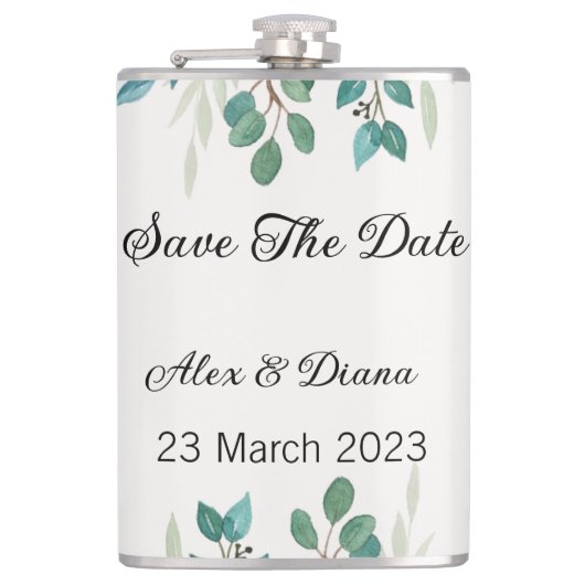 Botanische kwadratuur van Greenery, behalve de dat Heupfles (Voorkant)