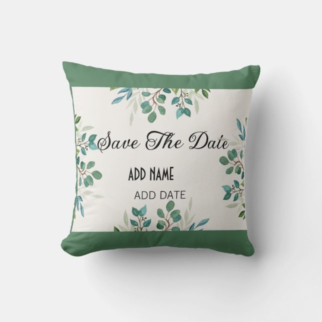 Botanische kwadratuur van Greenery, behalve de dat Kussen (Voorkant)