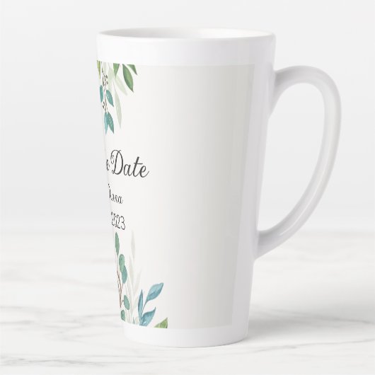 Botanische kwadratuur van Greenery, behalve de dat Latte Mok (Rechts)