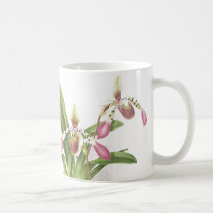 Botanische ladys Slipper Orchid Flowers Floral Koffiemok