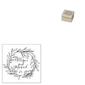 Botanische laurier bladeren krans bruiloft rubberstempel (Gestempeld)