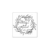 Botanische laurier bladeren krans bruiloft rubberstempel (Afrduk)
