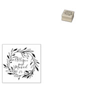 Botanische laurier bladeren krans bruiloft rubberstempel (Gestempeld)