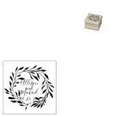 Botanische laurier bladeren krans bruiloft rubberstempel (Gestempeld)